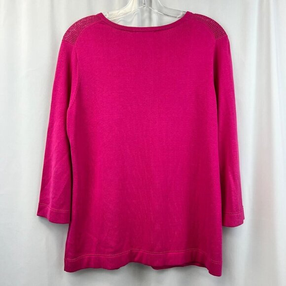 Coldwater Creek Womens 3/4 Sleeve Button Up Cardigan Pink Small - Picture 6 of 8